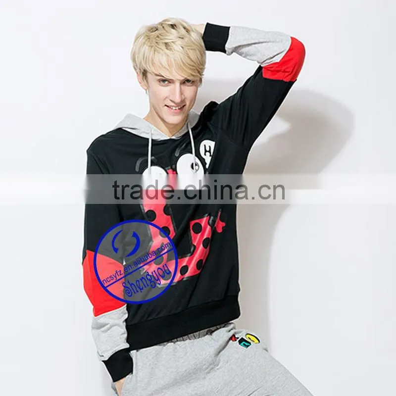 Fashion design custom made hoodies men with printing