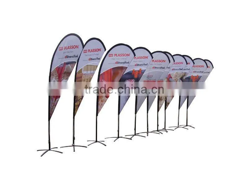 exclusive beach flag and personalized printing with customized base