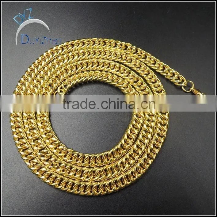 latest hip hop fashion fake gold plated brass chains