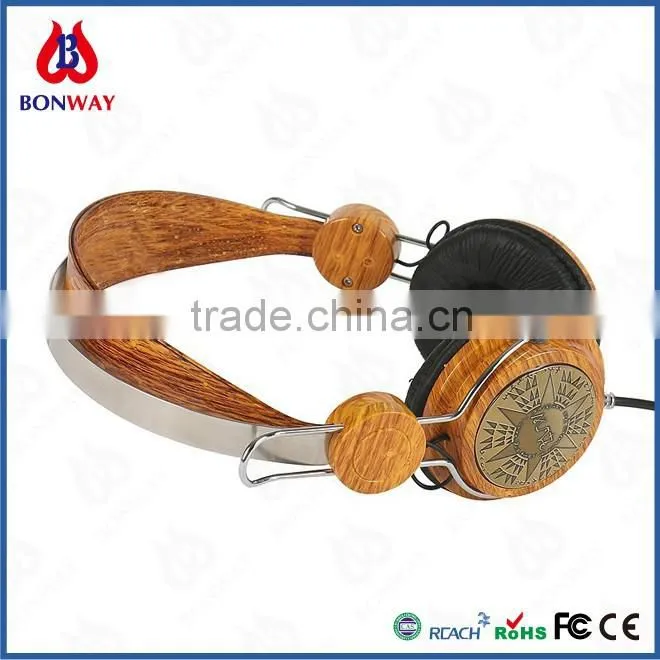 Wooden Ear Shell headphone headset