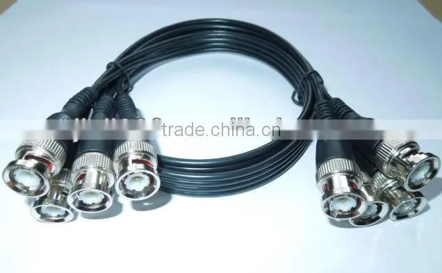 15m 4BNC to 4BNC suitable for cctv cable,Black