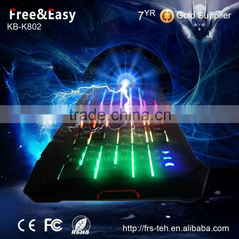 Cool LED Illuminated Ergonomic backlit gaming keyboard manufacturer