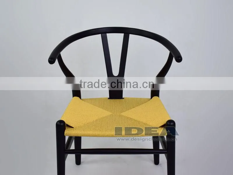Replica Hans Wegner Y Chair - Beech Solid Wood in Black Color