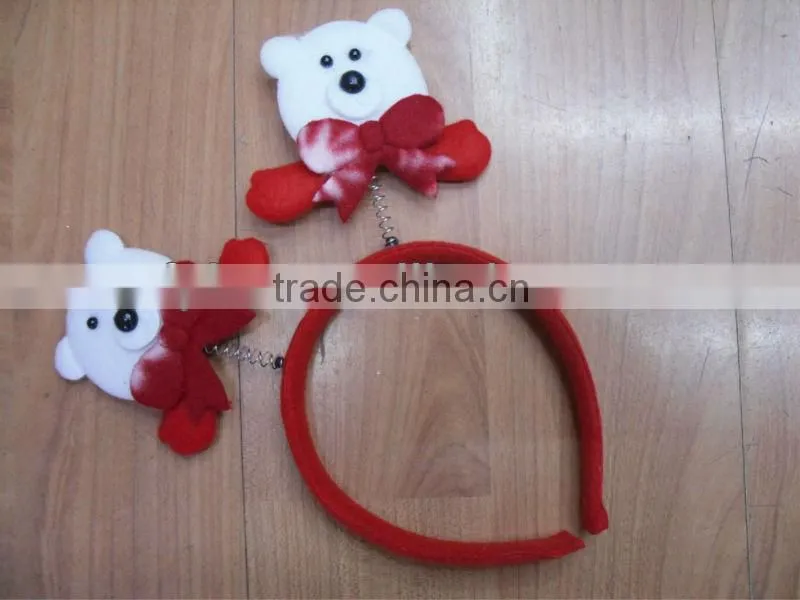 Christmas headband with bear ornament