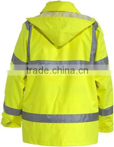 Hot! 2014 new design functonal high-vis 3 in 1 jacket