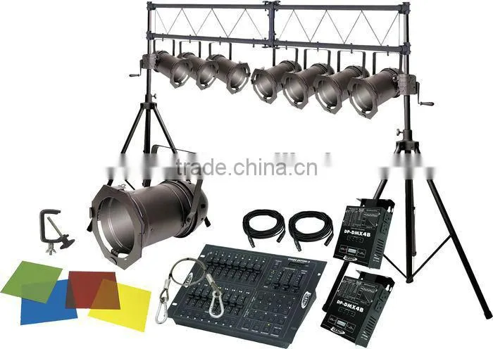 good quality winch-up lighting stand height 3m load 60kg t-bar tripod dj lighting stand