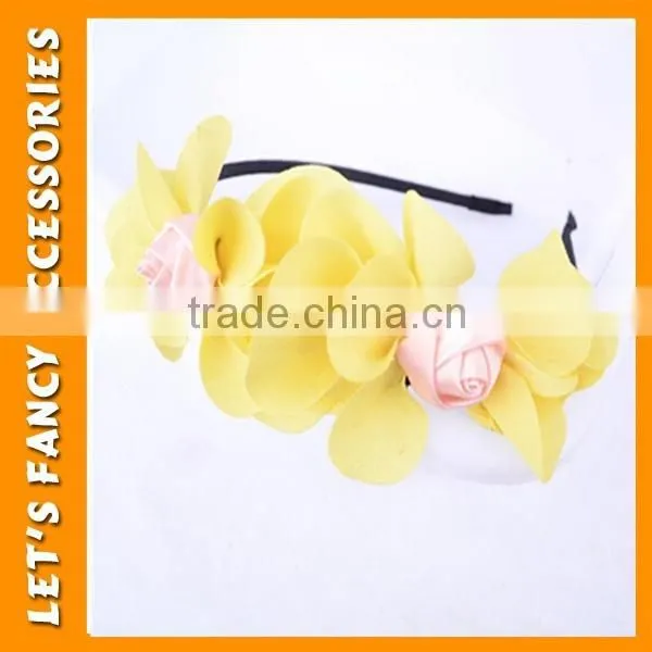 PGHD0323 Summer fashion ladies' hair bridal artifical flower headband wholesale