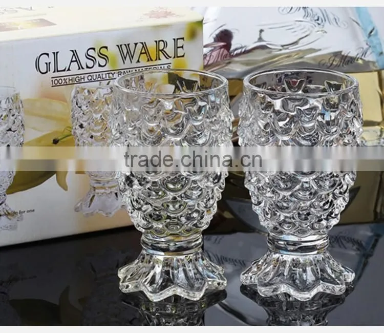 Wholesale Machine made fish-shaped tumner cup ,water glass cup, juice glass cup
