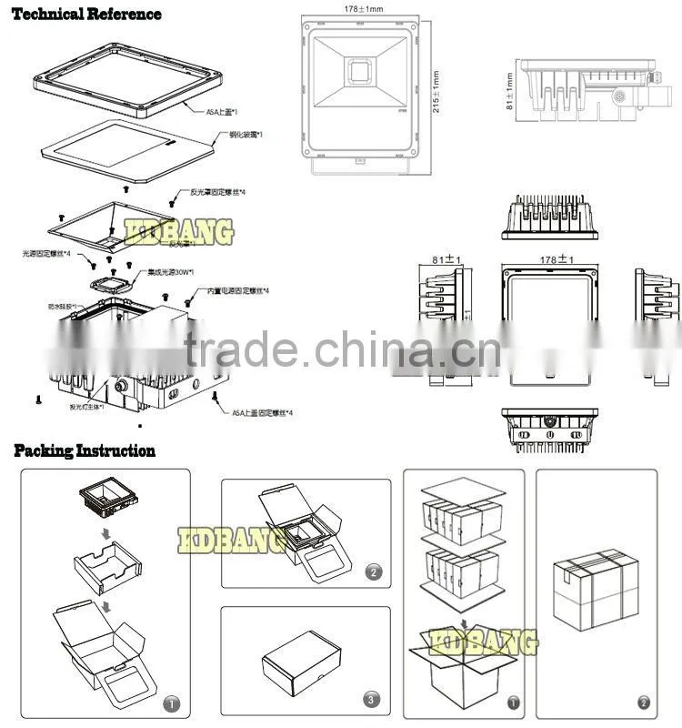 China factory high quality led 30w flood light