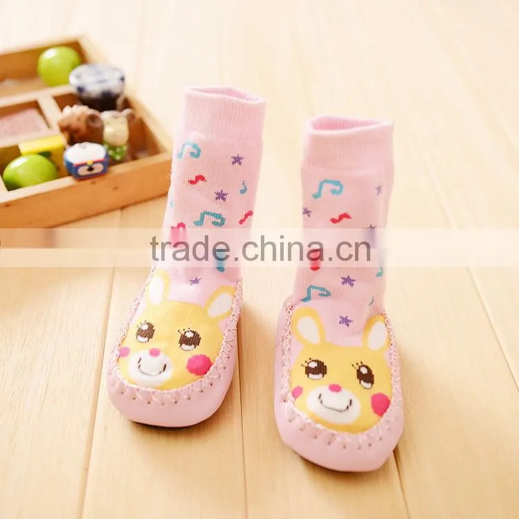rubber sole baby sock shoes