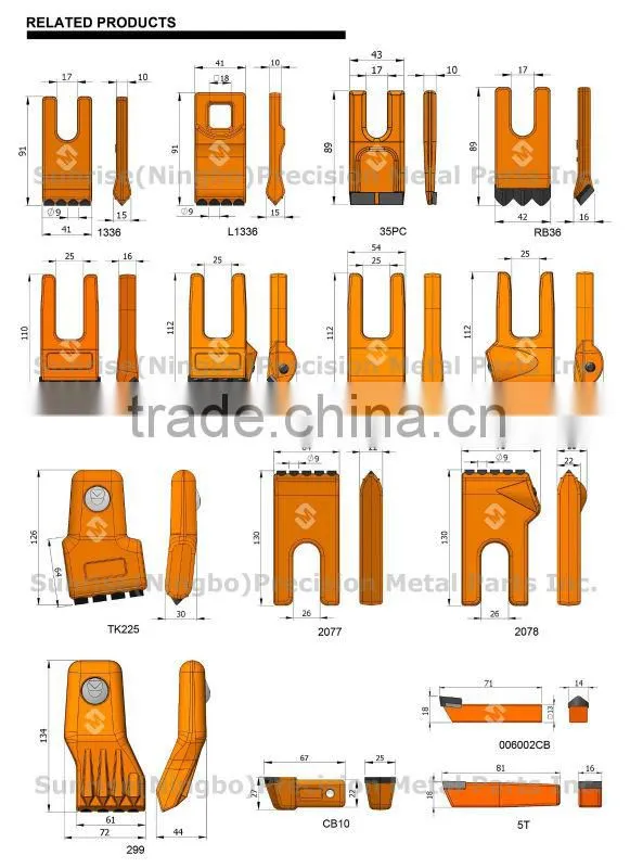 L1336 Pengo Rock Auger Pilot Tooth Lowe Carbide Insert Auger Teeth