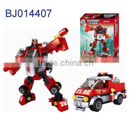 Intelligent 3d puzzle kid diy toy fire helicopter model