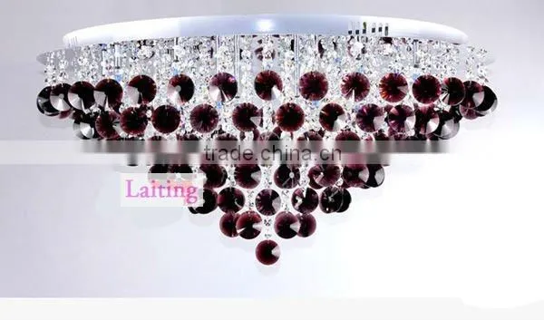Contemporary Clear Crystal Chandelier & Fancy Led Light