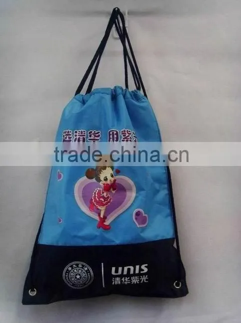 2014 new style calico drawstring fabric bag cosmestic bags