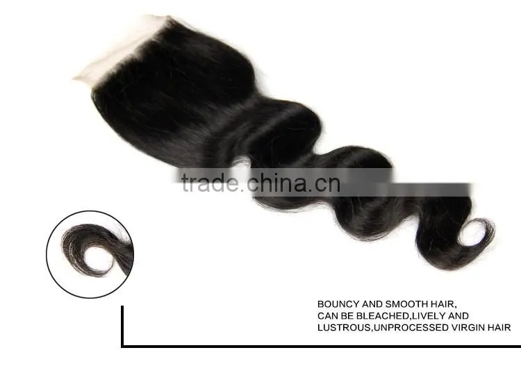 Bleached Knots silk top cheap human hair free parting bangs lace closure