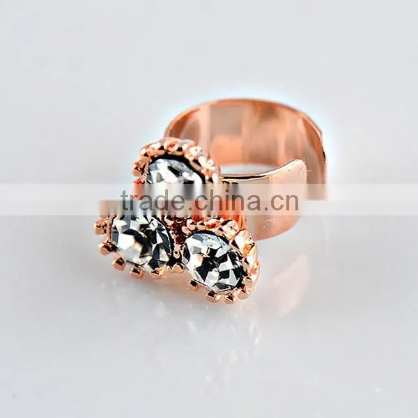 u shape no piercing simple diamonds women cover elf ear clip