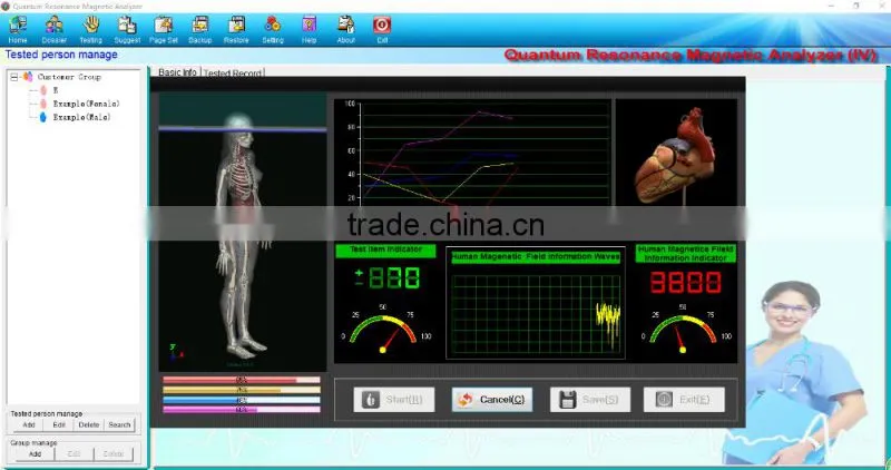 Factory price for Korea Original software 45 reports quantum resonance magnetic analyzer