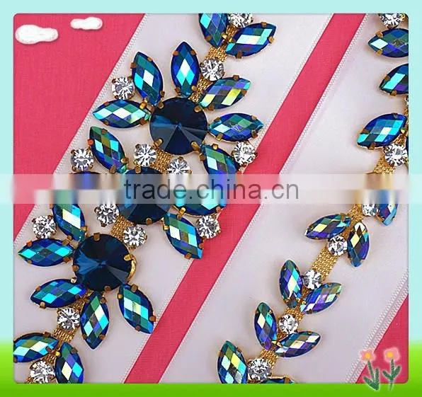 2016 Decorative rhinestone chain trimmings,rhinestone banding