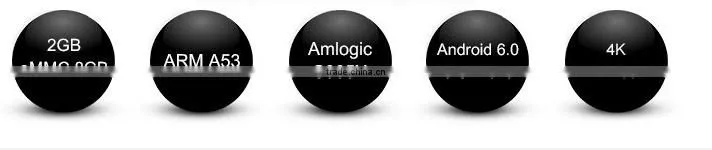 2016 newest Amlogic S905X 2g 8g Android 6.0 Marshmallow full hd 4k android tv box