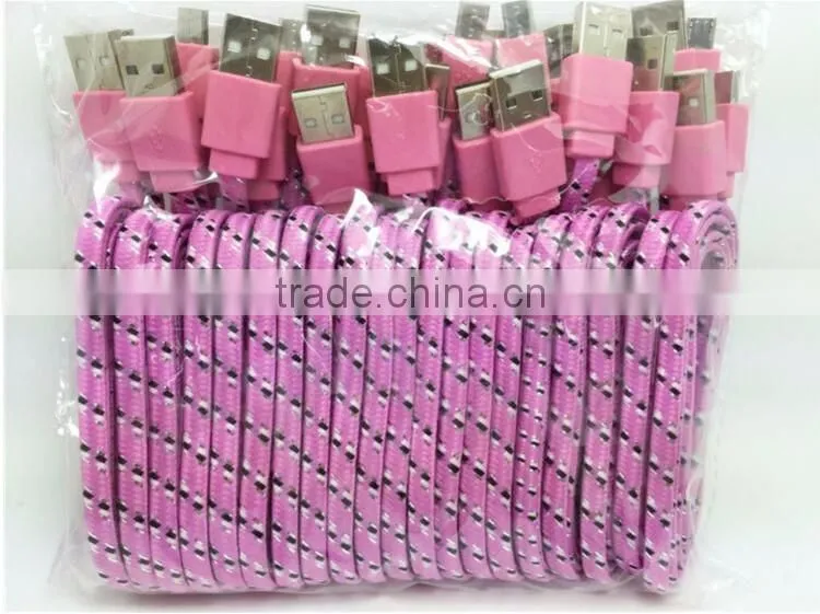 2016 new model nylon braided usb cable