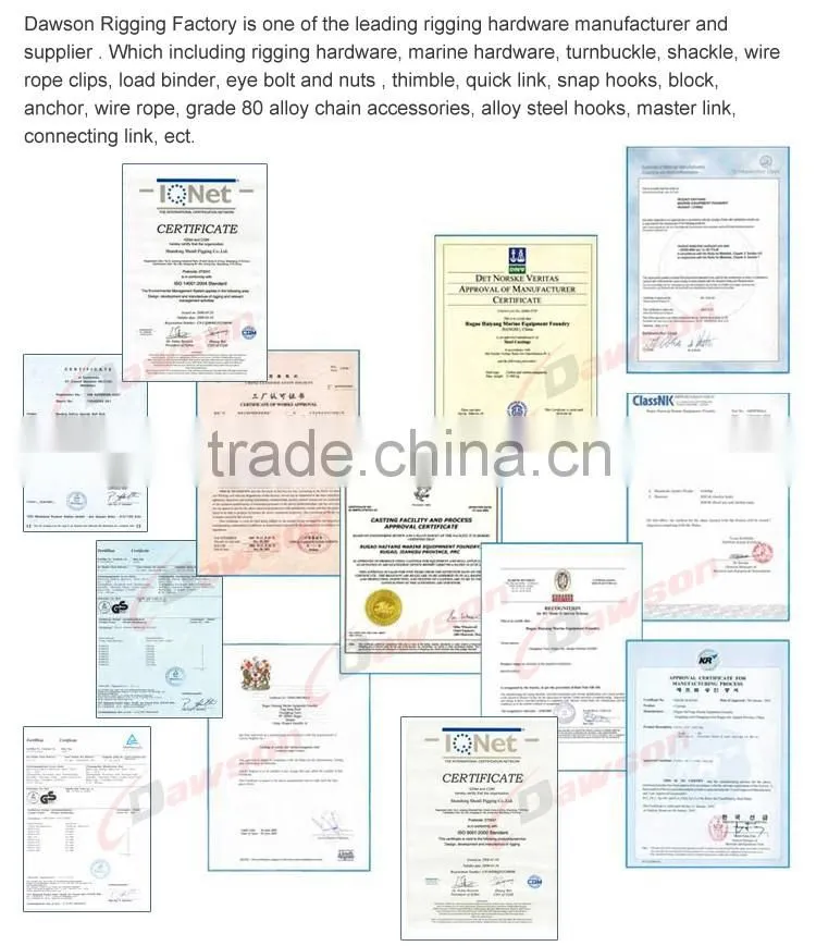Qingdao manufacture bolts and nuts screw pin bow shackle