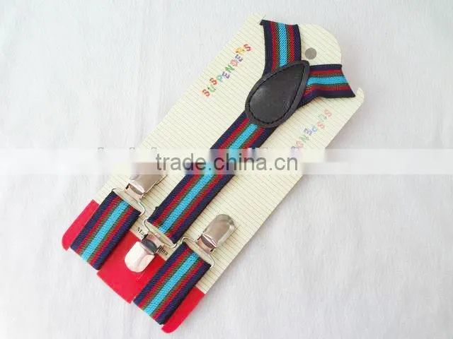 Wholesale Fashion Stripes Kids Elastic Braces Suspender