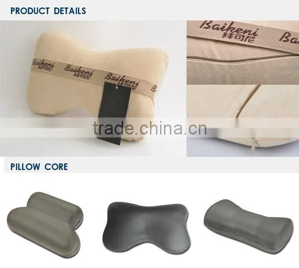 Car head pillow Memory foam core pillow