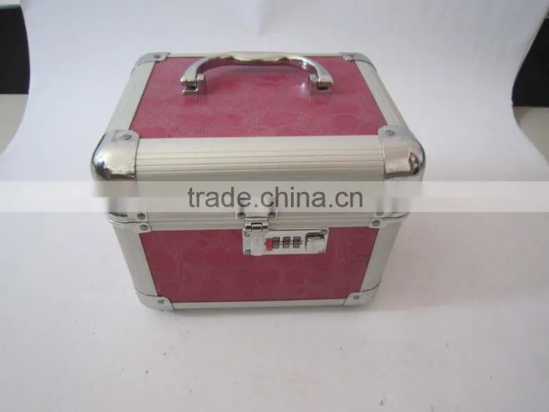 Girls' favorite fashion craft smll aluminum hard case cosmetic bag