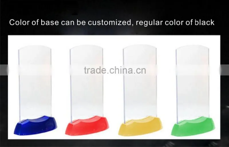 Plastic Acrylic Led Light Flashing Table Tent Card Holder ,Flashing shining Display Holder For Wine Bar Party