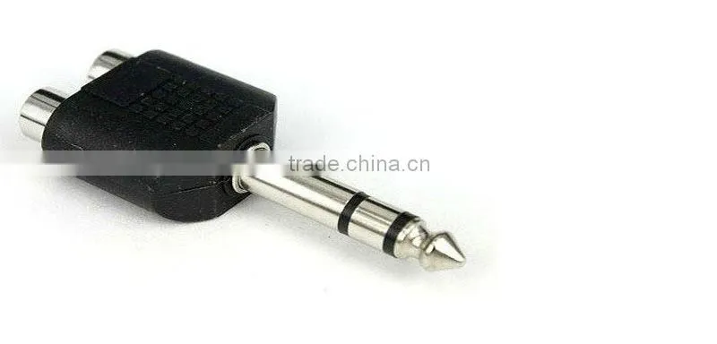2 rca female jack y audio adapter to rca connector splitter