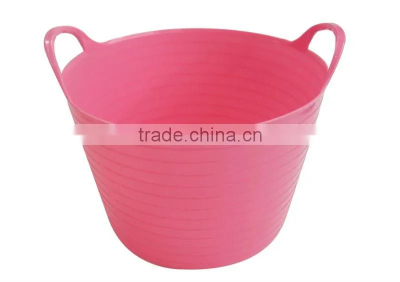big size plastic laundry basket with holder
