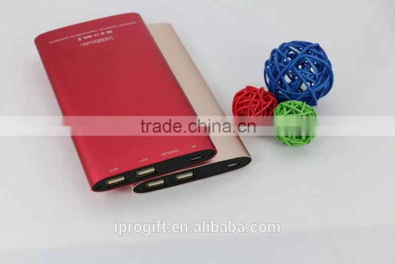 2016 New Design OEM Metal phone power bank 10000mAh