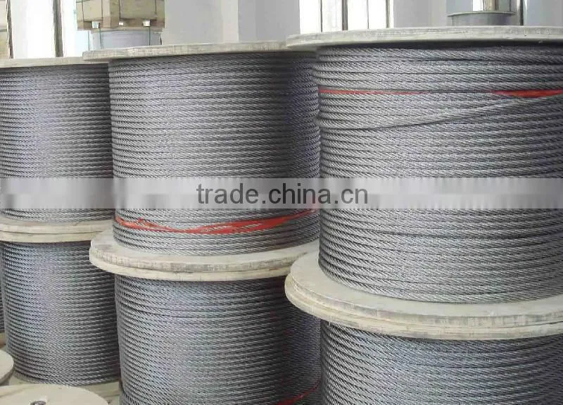 stainless steel electrify wire rope for railway use