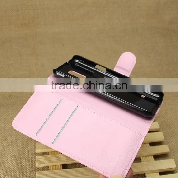 Wholesale Folio Stand Case for Samsung Galaxy S5 mini PU Leather Flip Cover with Wallet