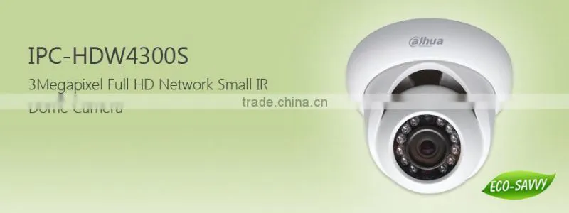 100% Original Dahua English IPC-HDW-4300S 3megapixiel full HD network small IR dome camera
