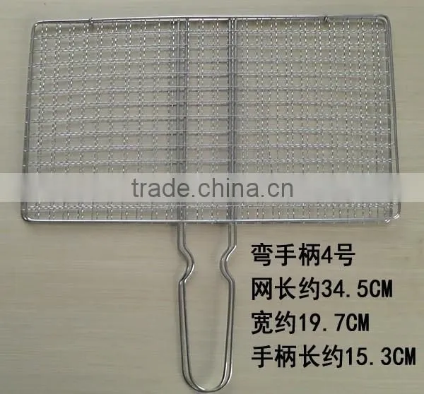BBQ Fish net/ stainless steel fish net /fish barbecue grill netting