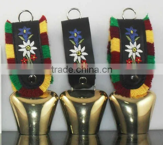 (A211)1.75" gold swiss cow bell for souvenir A4-C018 without strap,colors vary