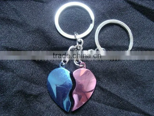 Hot selling fashion heart key couple keychain