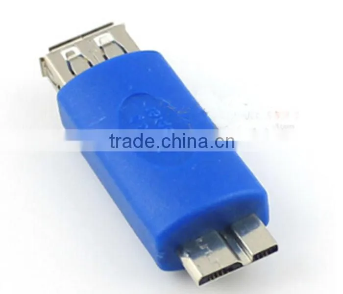 (Blue) USB 3.0 Super Speed Type A Female to Micro B Male Adapter Converter Plug