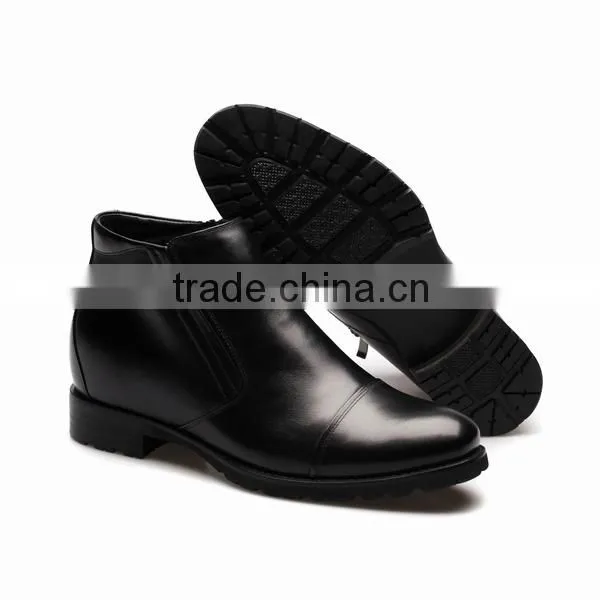 Italian design black Men boots with no lace