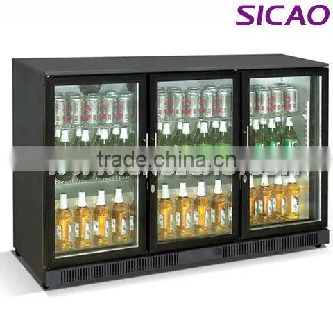 208L Two Glass Door Beverage Display Cooler for Beer