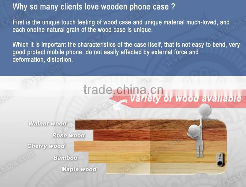 EXW Price wooden phone case mobile phone case with laser For Samsung Galaxy S6 Case.