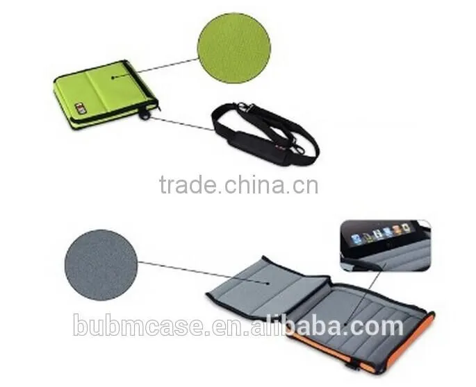 New design bubm nylon zipper shoulder 10 inch tablet stand bag wholesale
