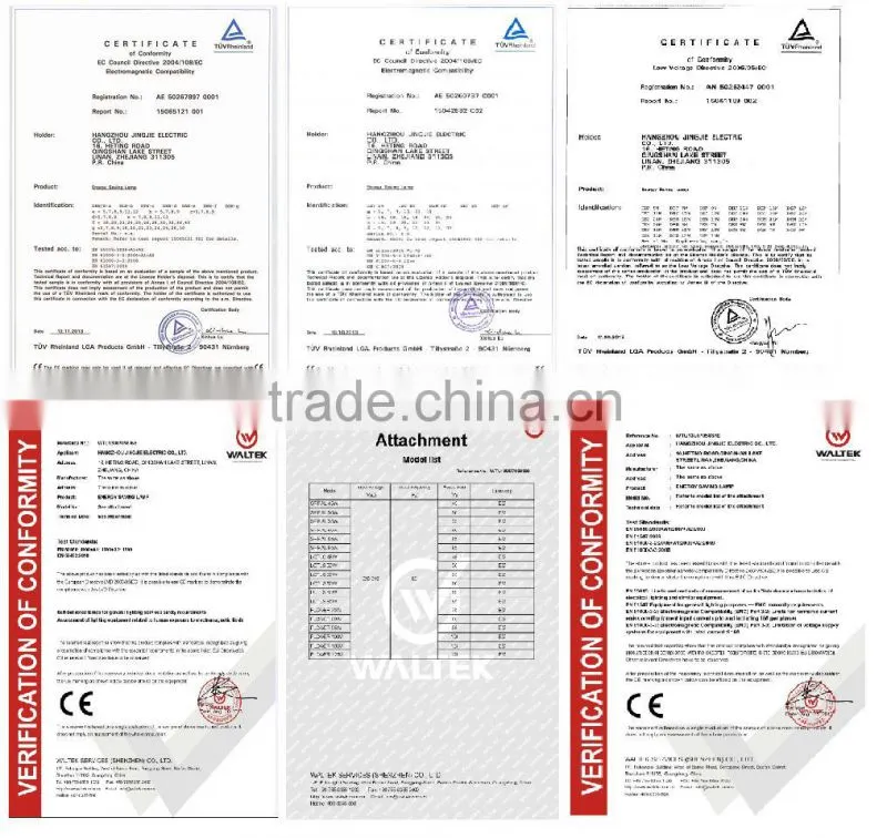 T4 2U 8000/6000/6000Hrs CE RoHS cfl tube lamp E27 B22 E14 E26 saving light bulbs