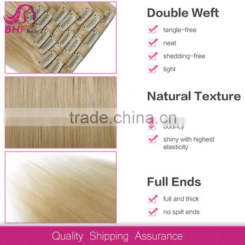 100 Real Remy Human Hair Extension Clip Ons