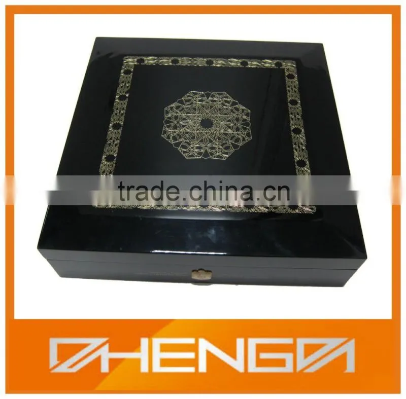 High quality customized color print fancy wood box photo box
