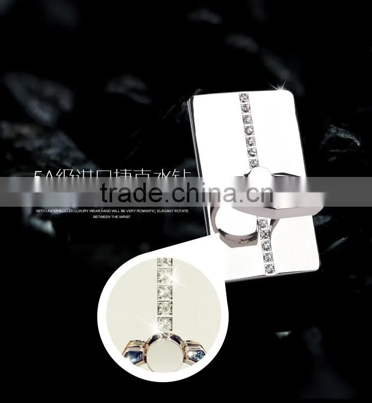 Crystal Rhinestone Ring Holder Bling Diamond Finger Phone Support, Universal Metal Cell Phone Holder Stand Support Car Holder