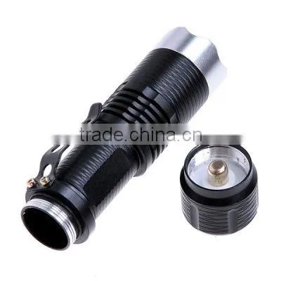 aluminum rechargeable portable emergency led flashlight
