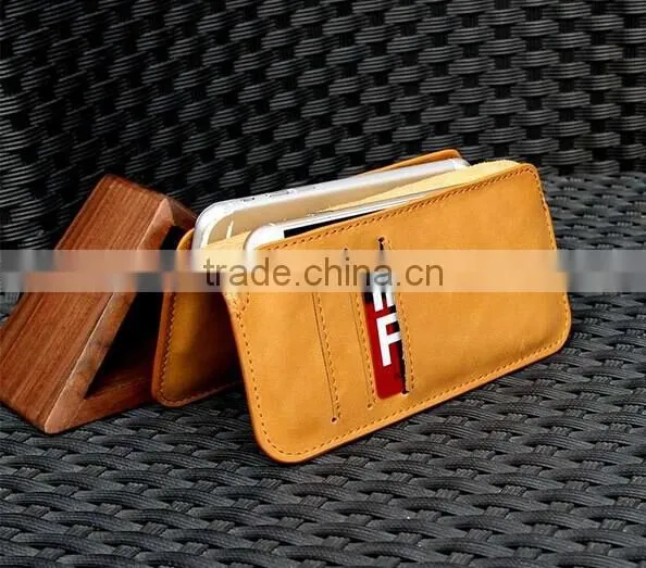 Multifunction leather phone wallet soft real leather