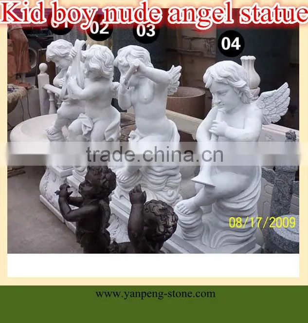 kid boy nude angel statue